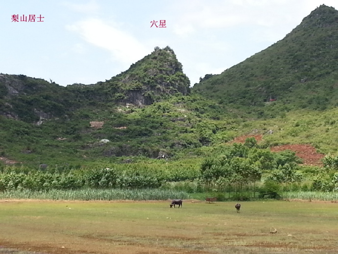 犀牛望月风水山形图图片